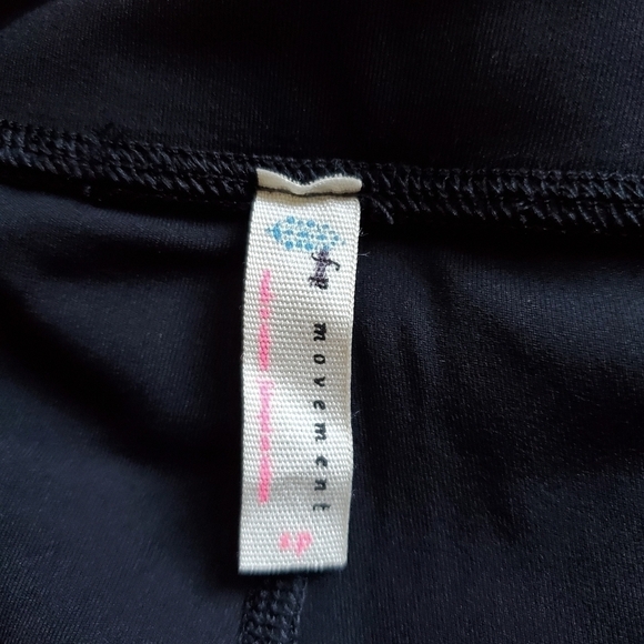 New Free People Fire Up Yoga Mid Rise Black Combo Leggings Small - Picture 6 of 11